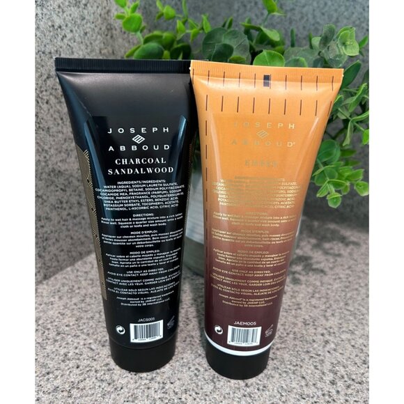Joseph Abboud 3-In-1 Shampoo Conditioner Charcoal Sandalwood & Ember 8 Oz Lot 2 - Picture 2 of 3